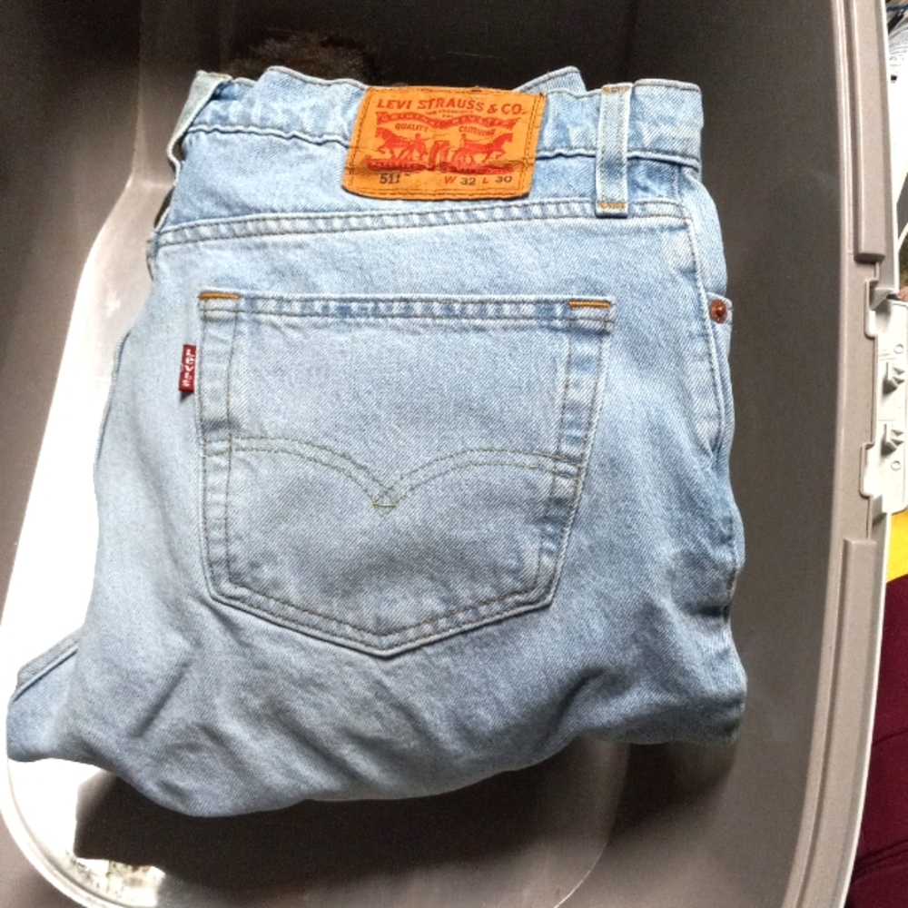 Lightly used, 511 Levi Strauss & Co cotton light washed,size W32 L 30